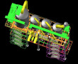 Projeto 3D completo de Sistema de Evaporação para Usina de Açúcar e Etanol (Estrutura Métálica, Escadas, Patamares, Evaporadores e Interligações)